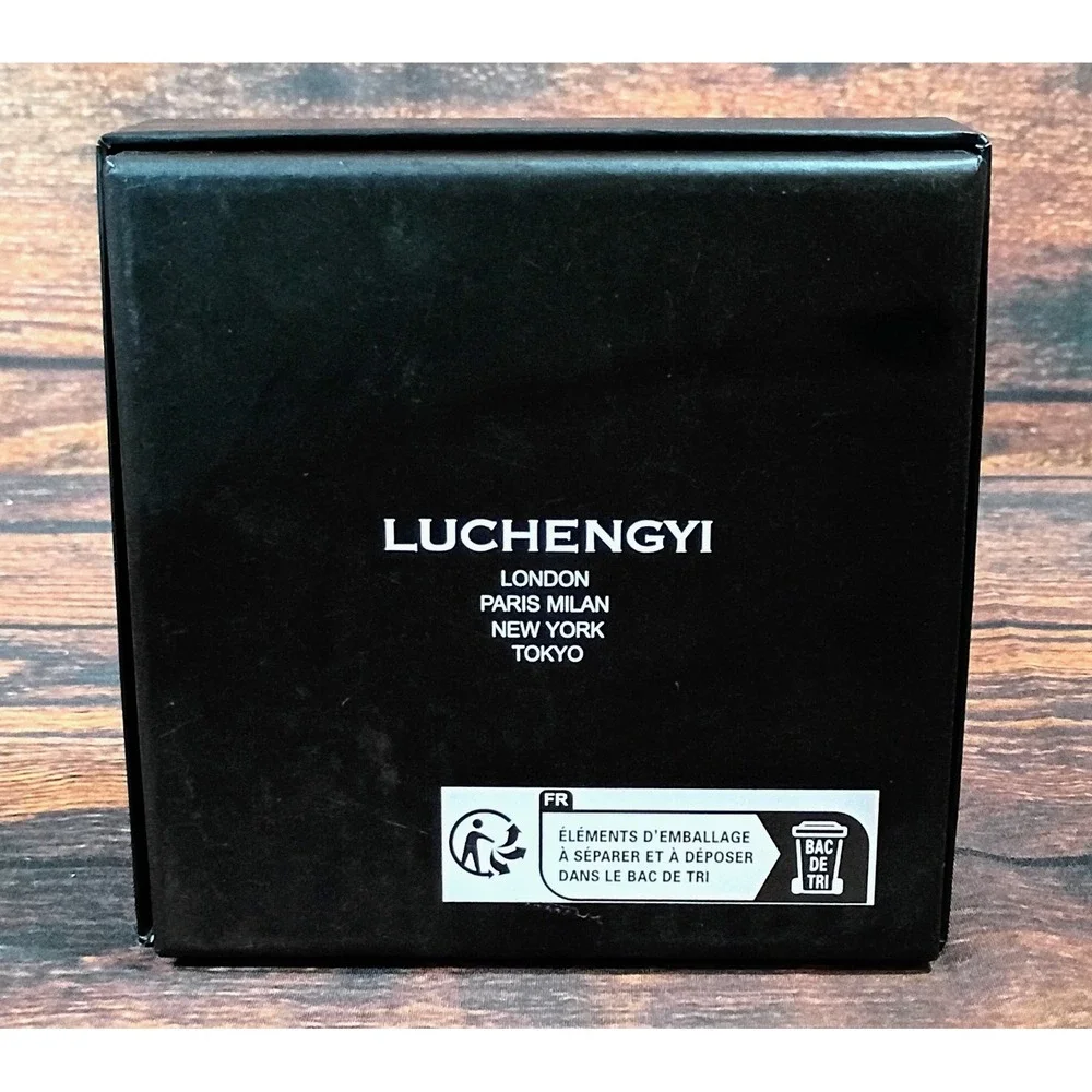 Luchengyi Mens Tan Brown Genuine Leather Belt Size 34‎ Business Casual Silver